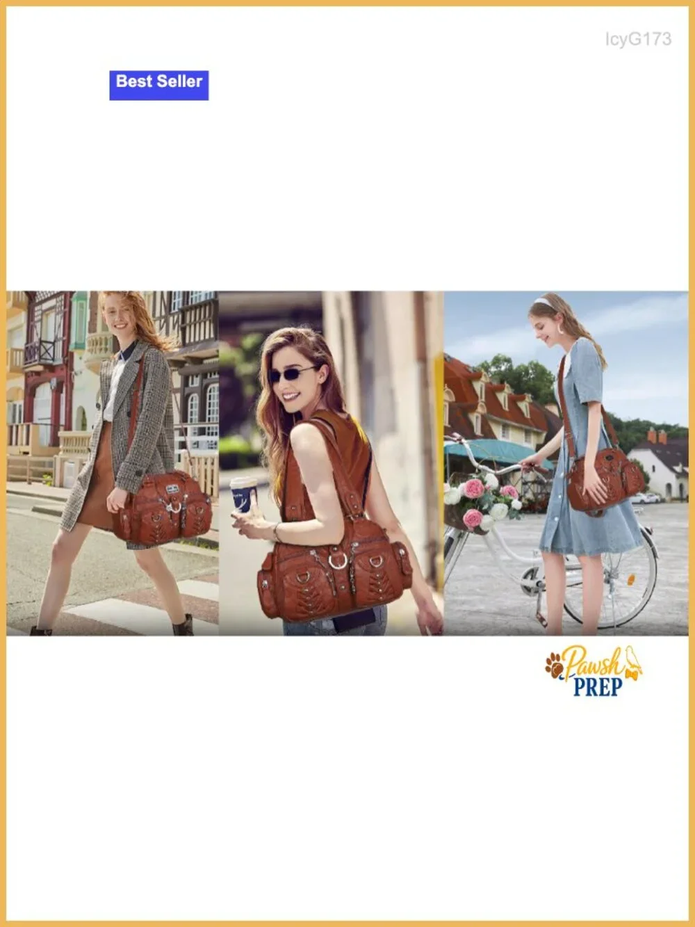 Soft Faux Leather Hobo Handbag Women Crossbody Shoulder Bag Multipocket Purse